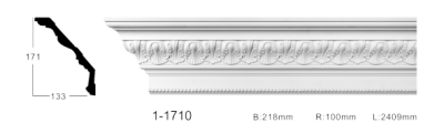 Карниз стельовий з орнаментом Classic Home 1-1710, ліпний декор з поліуретану