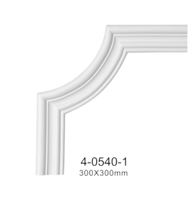 Кутовий елемент Classic Home 4-0540-1 , ліпний декор з поліуретану 300*300