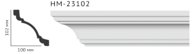 Карниз стельовий гладкий Classic Home HM-23102 , ліпний декор з поліуретану