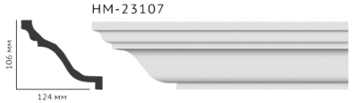 Карниз стельовий гладкий Classic Home HM-23107 , ліпний декор з поліуретану