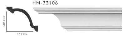 Карниз стельовий гладкий Classic Home HM-23106 , ліпний декор з поліуретану