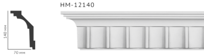 Карниз стельовий з орнаментом Classic Home New HM-12140 ліпний декор з поліуретану,
