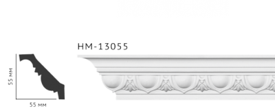 Карниз стельовий з орнаментом Classic Home New HM-13055 ліпний декор з поліуретану,