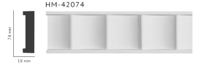 Молдинг для стін, гладкий, Classic Home HM-42074 , ліпний декор з поліуретану
