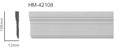 Молдинг для стін, гладкий, Classic Home HM-42108 , ліпний декор з поліуретану