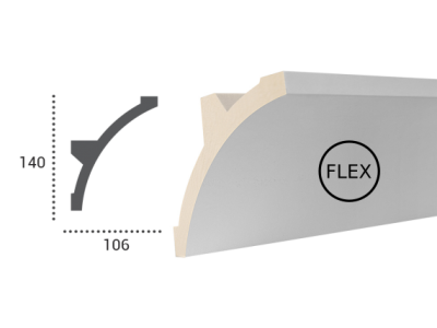 LED профілі Tesori KF 708 Flexi,ліпний декор з поліуретану.