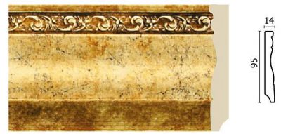 Плінтус підлоговий Арт-Багет 153-552, інтер'єрний декор