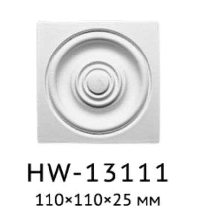 Квадрат Classic Home HW-13111, ліпний декор з поліуретану