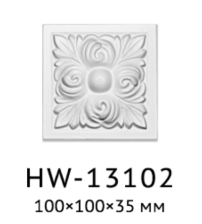 Квадрат Classic Home HW-13102, ліпний декор з поліуретану