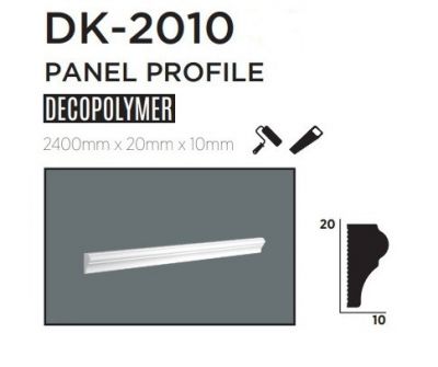 Молдинг для стін гладкий DECOLUX DK2010, ліпний декор з дюрополімер