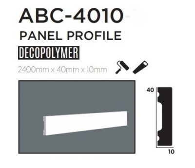 Молдинг для стін гладкий DECOLUX ABC4010, ліпний декор з дюрополімер