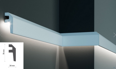 LED профілі Tesor KF 718 (2.00 м), Світлодіодні системи непрямого освітлення з поліуретану.