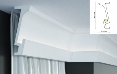 LED профілі Tesor KF 804 (2.00 м), Світлодіодні системи непрямого освітлення з пінополістиролу.