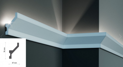 LED профілі Tesor KF 721 (2.00 м), Світлодіодні системи непрямого освітлення з поліуретану.