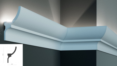 LED профілі Tesor KF 714 (2.00 м), Світлодіодні системи непрямого освітлення з поліуретану.