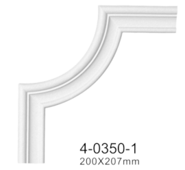 Кутовий елемент Classic Home 4-0350-1 , ліпний декор з поліуретану 200*207