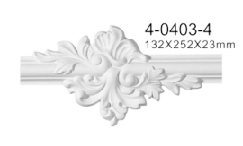 Кутовий елемент Classic Home 4-0403-4 , ліпний декор з поліуретану 132*253